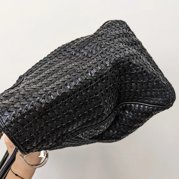 Christian Dior Black Woven Leather Medium Soft Lady Dior Tote Bag - Picture 7 of 16